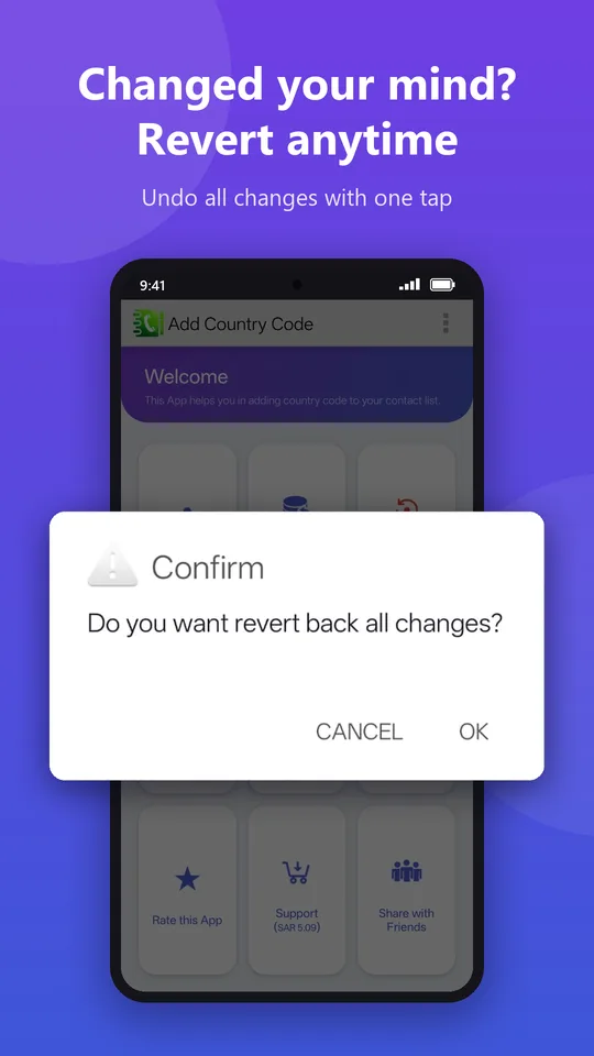 Revert all changes confirmation